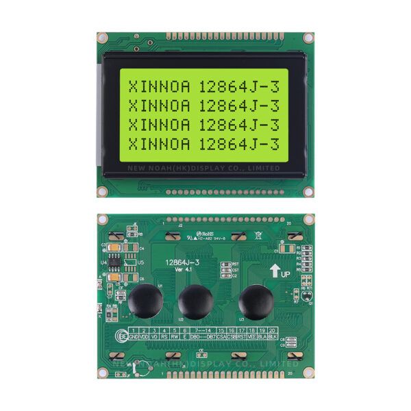 Yellow Green Film 12864J-3 93X70MM STN 6800 Parallel SBN0064 Module 5V Power Supply Graphic LCD Display Screen - Image 3