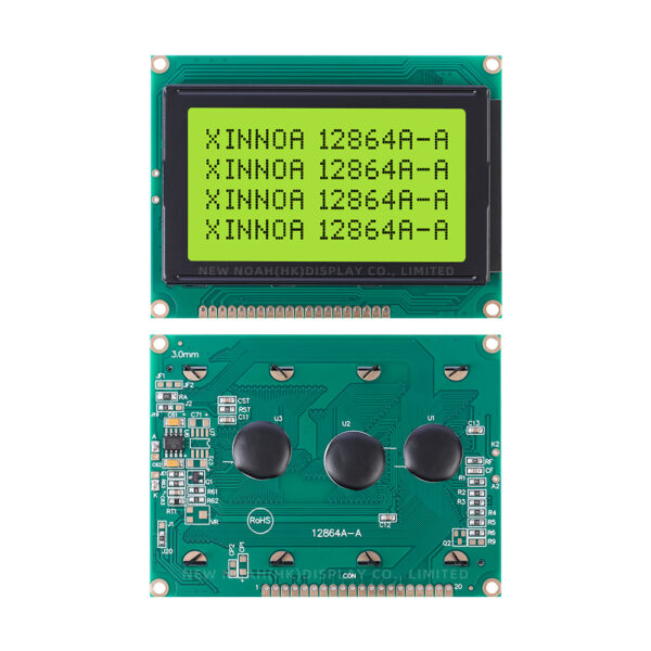 Yellow Green Film 12864A-A Graphic LCD Display 128*64 12864 128X6 Working Temperature SBN0064 Controller - Image 3