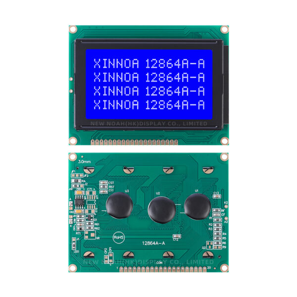 Blue Film 12864A-A Working Temperature  LCD Display With Backlight 20PIN 5V Parallel Port 12864 Panel - Image 3
