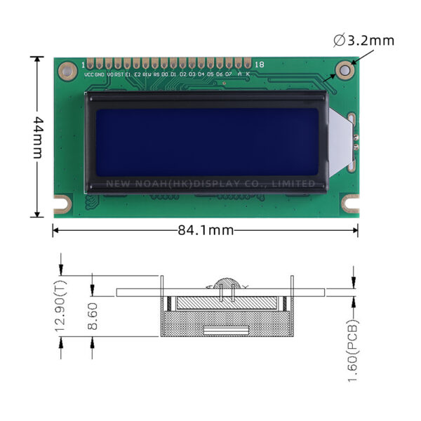 Blue Film 12232B1 LCD Screen High Brightness Screen Single Row Interface Module LCD Screen In Stock Module - Image 4