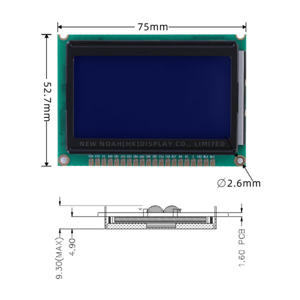 Blue Film 12864-D1 Graphic Dot Matrix Screen 128*64 Controller SBN0064 Export Quality - Image 4