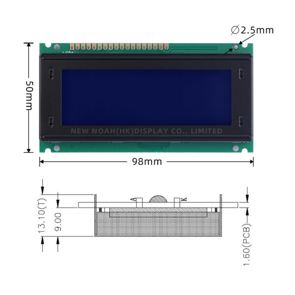 Blue Film 12232Y LCD Screen High Brightness Screen 122*32 Graphic Dot Matrix Screen LCM LCD Module - Image 4