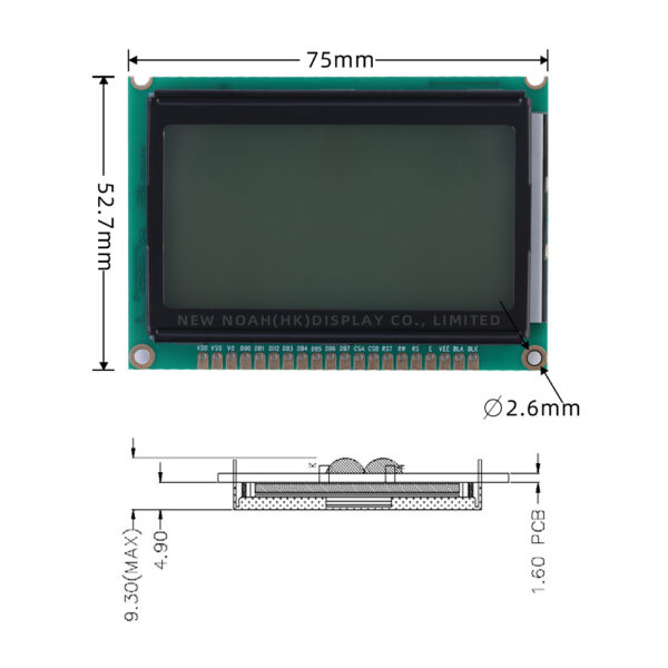 Grey Film LCD12864-D1 Low-Power LCD Display LCM Module Controller SBN0064 - Image 4